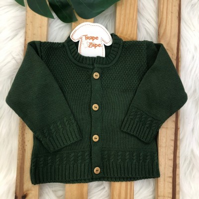  Casaco de linha Tuck -  Verde Militar Plix